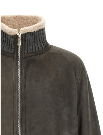 Кожаная куртка BRUNELLO CUCINELLI Leather jacket (MPMCU1737C9873) #