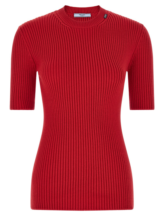 Свитер, кардиган PRADA Ribbed sweater (P24E3QSOOO6584F0011) #1