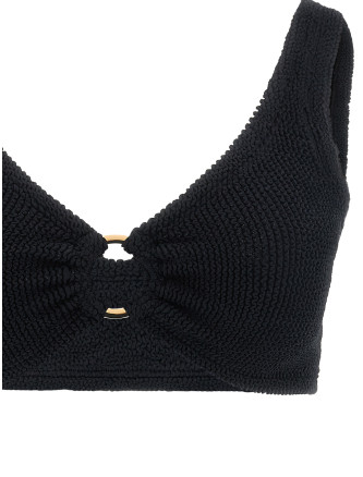 'Julia' bikini (JULIAGOLDHOOPBIKINIBLACK) #