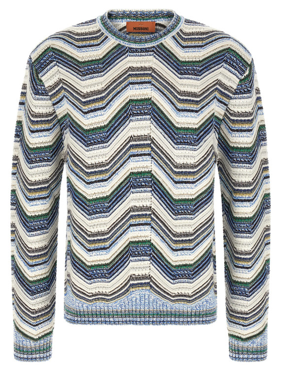 Свитер, кардиган MISSONI Geometric zig zag sweater (US26WN0KSMSPP) #1
