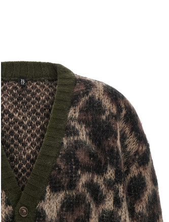 Animal print cardigan (R13WY198Y300BBROWNLEOPARDMOHAIR) #