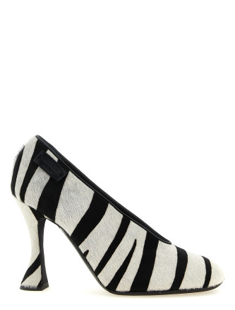 Высокие каблуки MOSCHINO Zebra pony pumps
