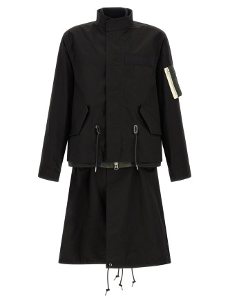 Пальто, тренч SACAI 'Nylon Twill x Rip Stop'