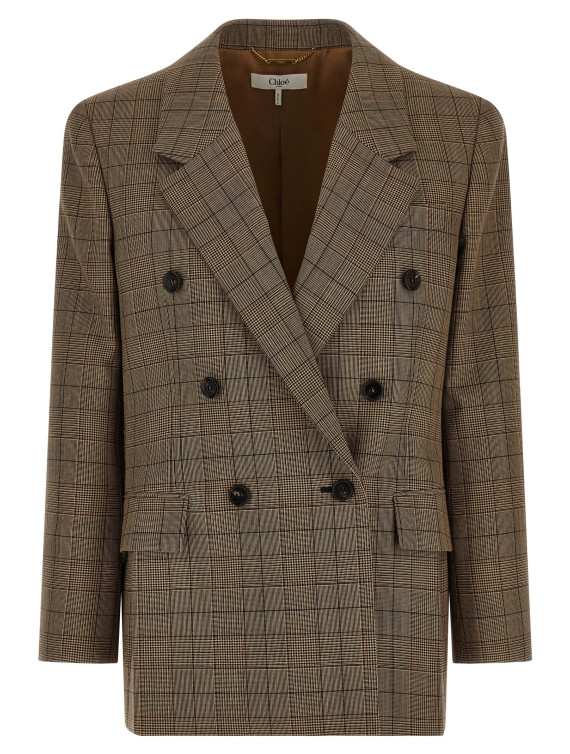 Check double-breasted blazer (CH26AVE7816493C) #1