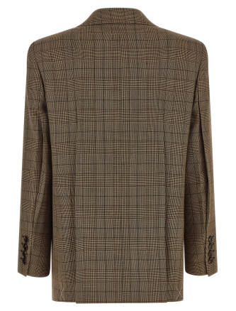 Check double-breasted blazer (CH26AVE7816493C) #