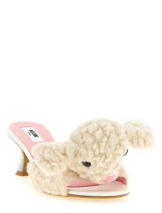 Орташа биіктіктегі өкшелі сандалдар MOSCHINO 'Sheep' (MA28145C1PML5100) #