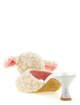 Орташа биіктіктегі өкшелі сандалдар MOSCHINO 'Sheep' (MA28145C1PML5100) #
