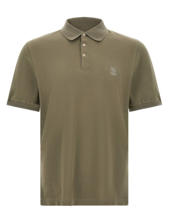 Поло BRUNELLO CUCINELLI Logo piqué polo shirt