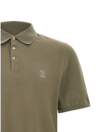 Поло BRUNELLO CUCINELLI Logo piqué polo shirt (ME8548788CMX66) #