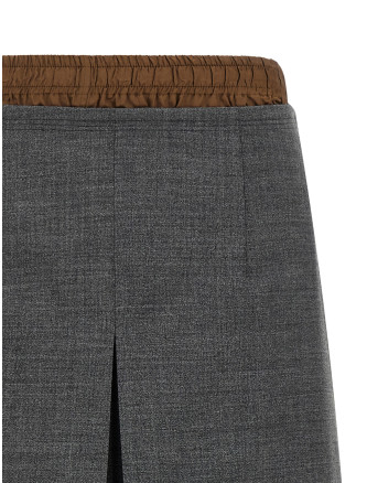 Миди PRADA Double layer skirt (P10A8SOOO6011F0480) #