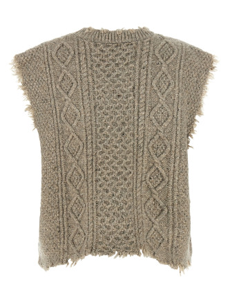 Жилет R13 'Boyfriend Cable' (R13WY228Y290ALIGHTHEATHERGREYTWEED) #