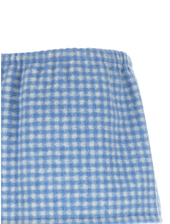 Макси MIU Fleece-effect vichy skirt (MG2518SOOO6375F0UB3) #
