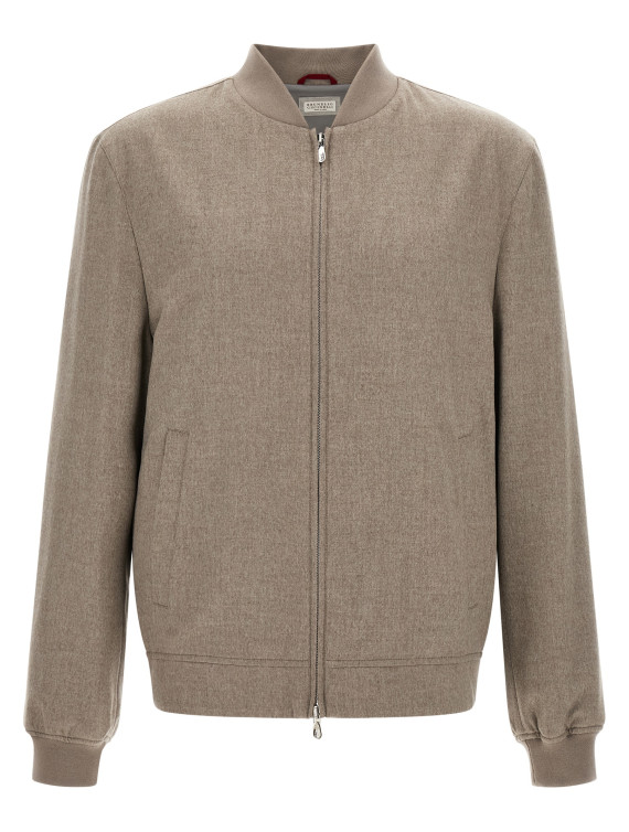 Бомбер күртеше BRUNELLO CUCINELLI Light flannel bomber jacket (MV4216550CJW71) #1