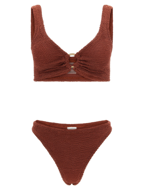 Пляжная одежда HUNZA G 'Julia' (JULIAGOLDHOOPBIKINIMETALLICROSEWOOD) #1