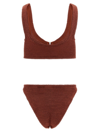 Пляжная одежда HUNZA G 'Julia' (JULIAGOLDHOOPBIKINIMETALLICROSEWOOD) #