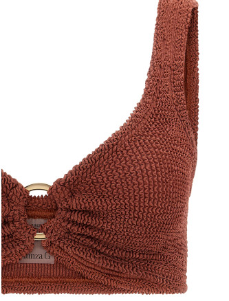 Пляжная одежда HUNZA G 'Julia' (JULIAGOLDHOOPBIKINIMETALLICROSEWOOD) #