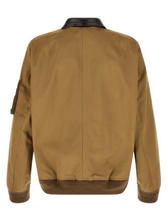 Повседневная куртка SACAI Leather collar blouson (2604031M642) #