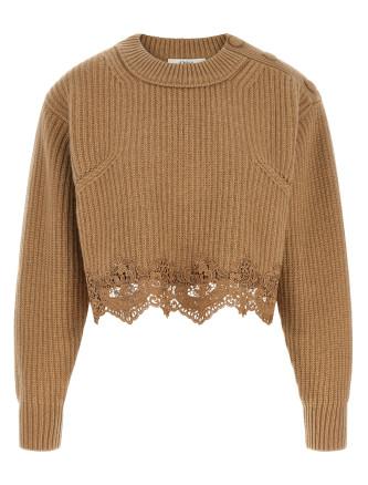 Свитер, кардиган CHLOÉ Cropped Lace Sweater