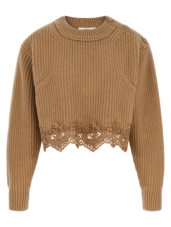 Свитер, кардиган CHLOÉ Cropped Lace Sweater (CH26AMP18715218) #1