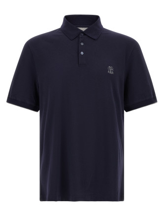 Поло BRUNELLO CUCINELLI Logo piqué polo shirt
