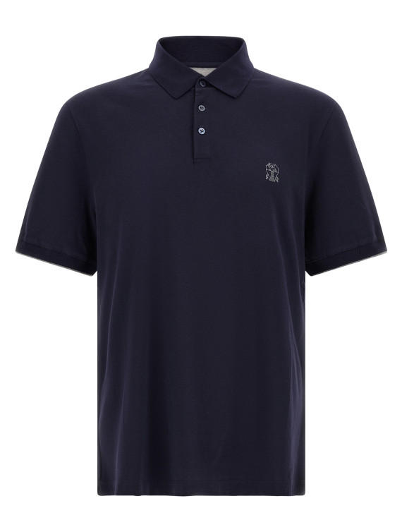 Поло BRUNELLO CUCINELLI Logo piqué polo shirt (ME8548788CD325) #1