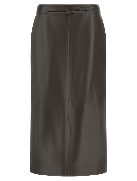 Миди ALBERTA FERRETTI Leather skirt (A370566900092) #1