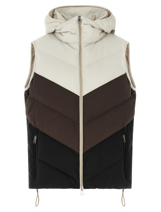 Жилет KITON Chevron stitching padded vest