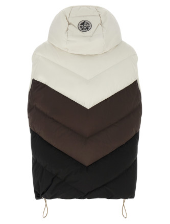 Жилет KITON Chevron stitching padded vest (D62637K0589L01BEIGEMARRONENERO) #