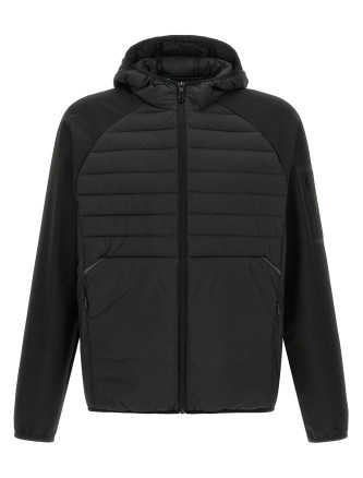Two-material hoodie