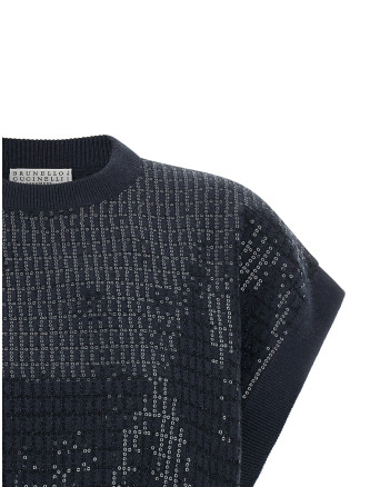 Свитер, кардиган BRUNELLO CUCINELLI Sequin embroidered sweater (M16230000C4224) #