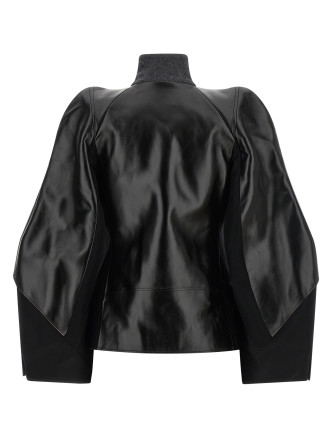 Кожаная куртка SACAI Melton wool jacket (2608635001) #