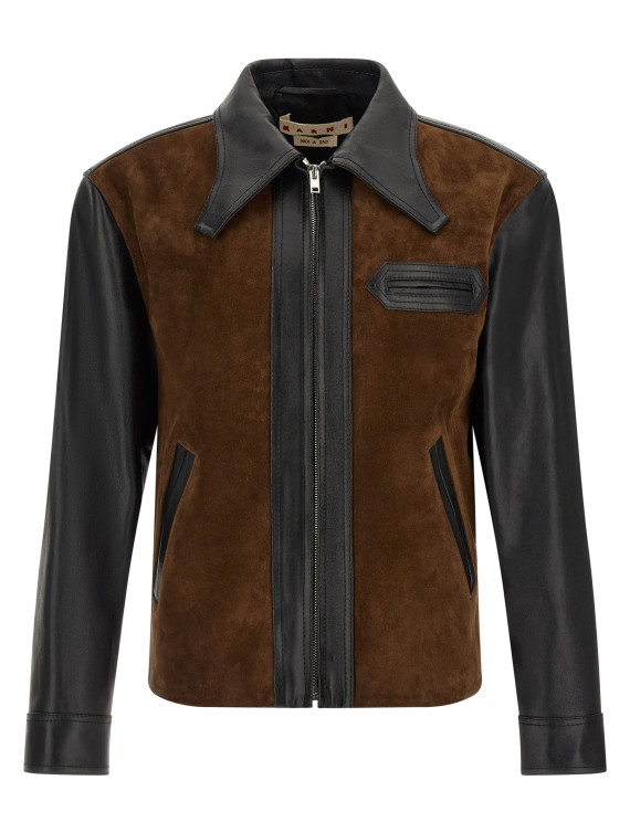Кожаная куртка MARNI Leather Jacket (JUMY0216QUULV89300N99) #1