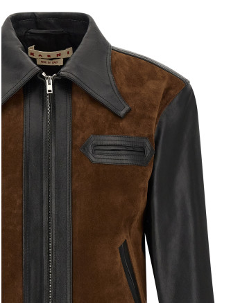 Кожаная куртка MARNI Leather Jacket (JUMY0216QUULV89300N99) #