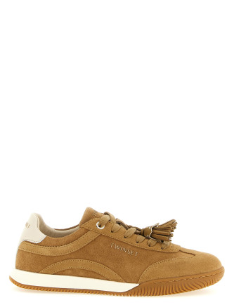 Кроссовки TWIN SET Suede sneakers with tassels
