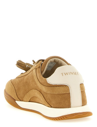 Кроссовки TWIN SET Suede sneakers with tassels (262TCP09012145) #