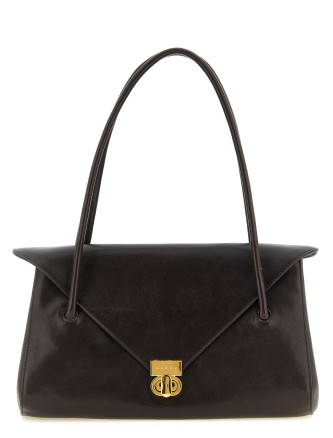 E/W leather shoulder bag