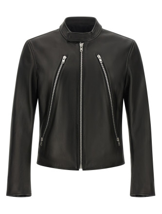 '5-zip' Leather Jacket