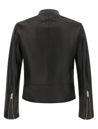 Кожаная куртка MAISON MARGIELA '5-zip' (S50AM0489SY1460900) #