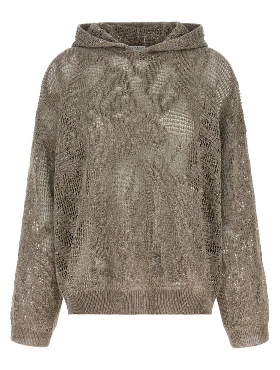 Свитер, кардиган BRUNELLO CUCINELLI Openwork hooded sweater (MDT771009C9089) #1