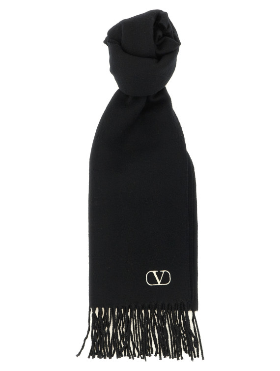 Шарф, платок VALENTINO GARAVANI Cashmere scarf Valentino Garavani with fringes (Y2ET028UJC9RA) #1