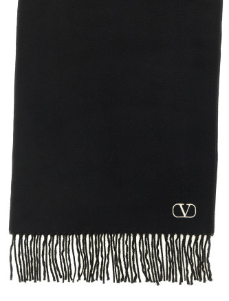 Шарф, платок VALENTINO GARAVANI Cashmere scarf Valentino Garavani with fringes (Y2ET028UJC9RA) #