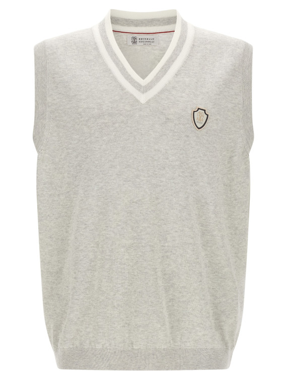 Жилет BRUNELLO CUCINELLI Heraldic logo vest (M29203607FCI807) #1