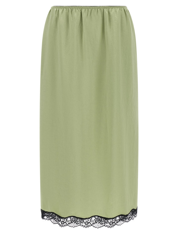 Миди TWIN SET Satin froissé and lace skirt (262TP211113855) #1