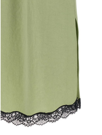 Миди TWIN SET Satin froissé and lace skirt (262TP211113855) #