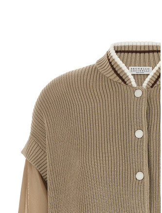 Свитер, кардиган BRUNELLO CUCINELLI Organza sleeve cardigan (M19759406CFI16) #