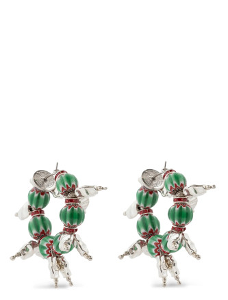 Серьги DRIES VAN NOTEN Rings earrings with beads