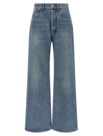Джинсы MIU Logo embroidery jeans