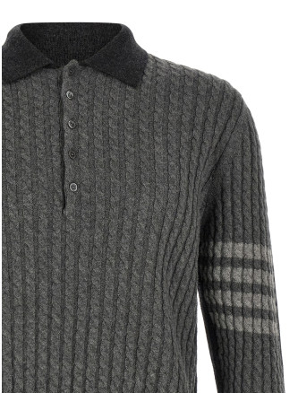 Поло THOM BROWNE 2-in-1 trompe l'oeil polo shirt (MKP166AY1018982) #