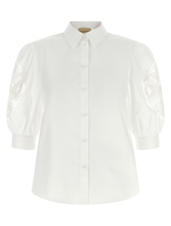 Рубашка, блузка VALENTINO GARAVANI Valentino Garavani macramé insert shirt (B3AA0H65A6001) #1