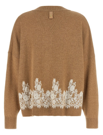Свитер, кардиган ALBERTA FERRETTI Lace insert cardigan (A091166010091) #